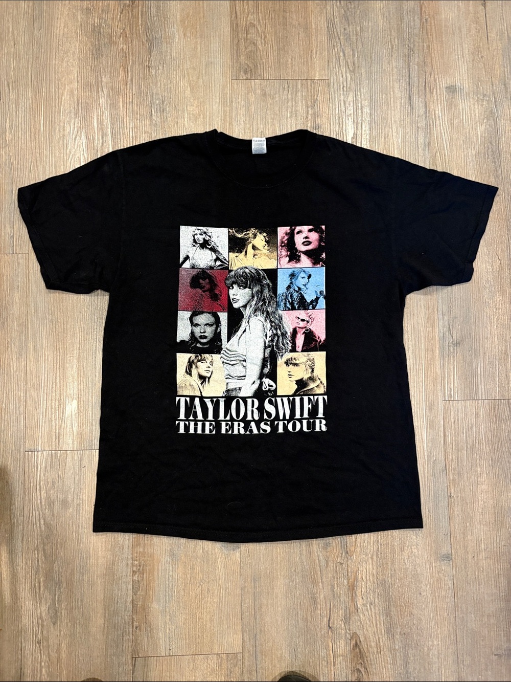 Taylor Swift Black Short-Sleeve The Eras Tour Photo Grid Tee